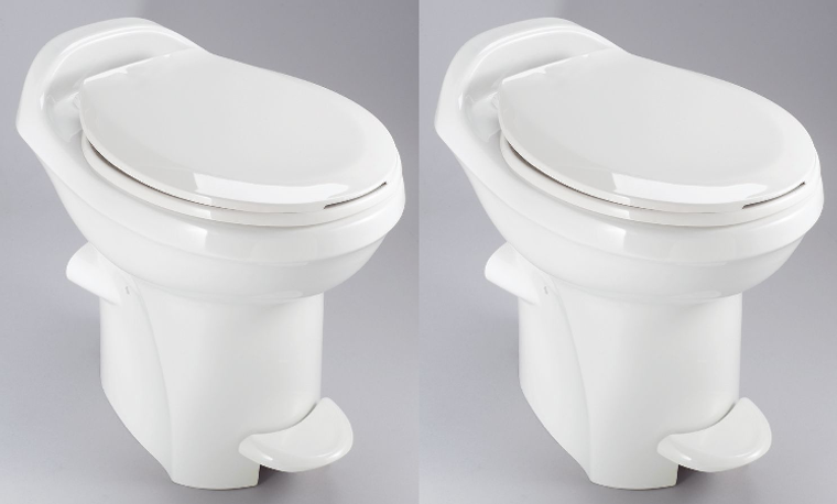 2x Thetford Aqua-Magic  Style Plus Toilet | Permanent, High Profile, Round Seat, Powerful Flush, White