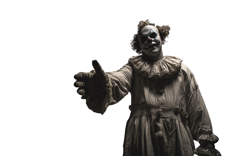 Scary Clown V3 Vinyl Car Decal Sticker – Waterproof & UV-Resistant 2.986666666666667"