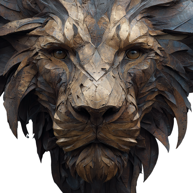 Abstract Iron Lion Vinyl Car Decal Sticker – Waterproof & UV-Resistant 3.4133333333333336"