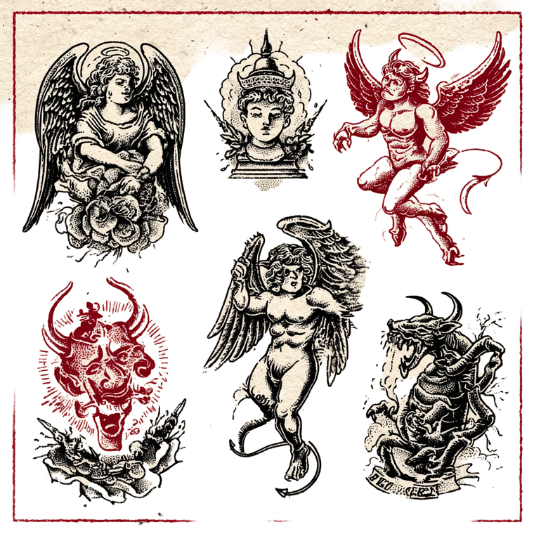 Tattoo Stencils Vinyl Car Decal Sticker – Waterproof & UV-Resistant 3.4133333333333336"