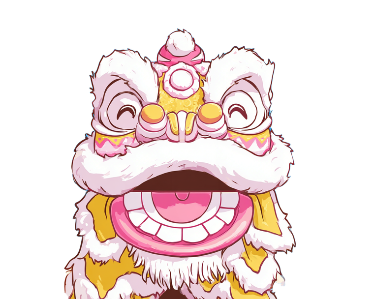 Lion Dance Poster V3 Vinyl Car Decal Sticker – Waterproof & UV-Resistant 3.2"