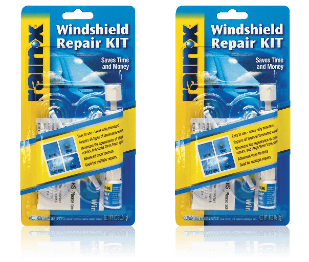 2x Rain-X Windshield Repair Kit | Advanced Resin Formula, Fixes Chips & Cracks Easily, Stops Spreading, Multiple Repairs