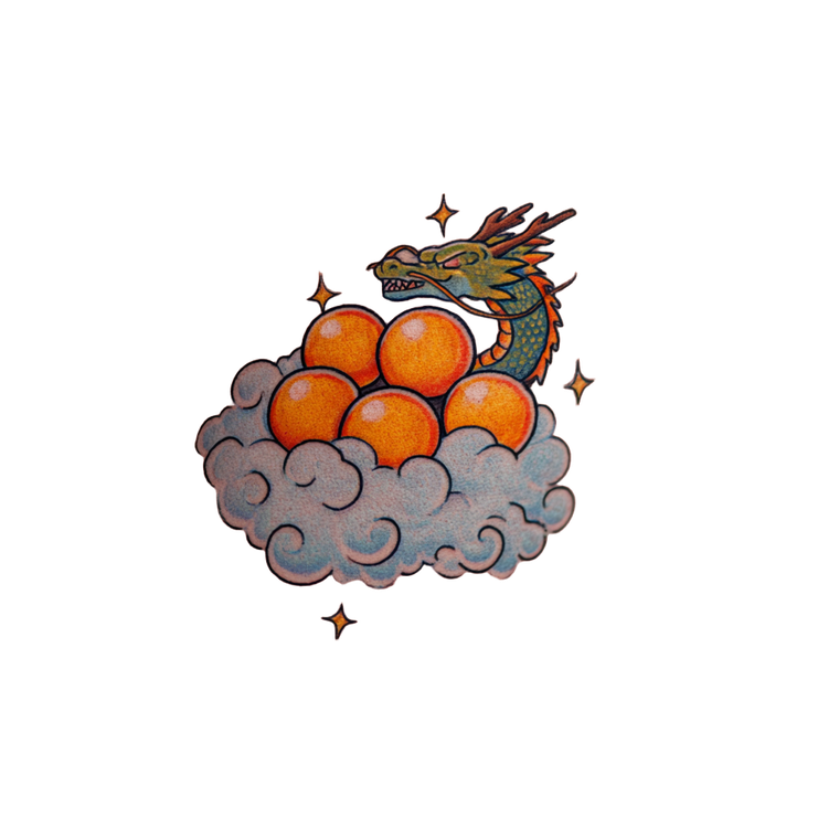 Dragonball Cloud Tattoo Vinyl Car Decal Sticker – Waterproof & UV-Resistant 3.4133333333333336"