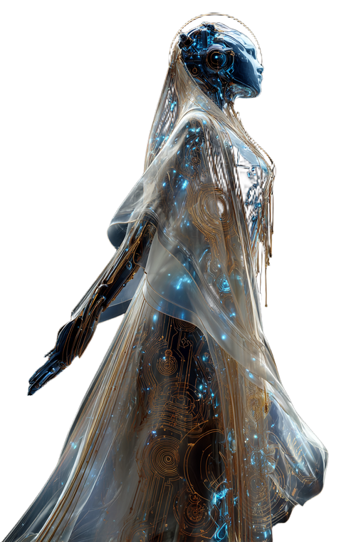 Ethereal Ai Goddess Vinyl Car Decal Sticker – Waterproof & UV-Resistant 8.96"