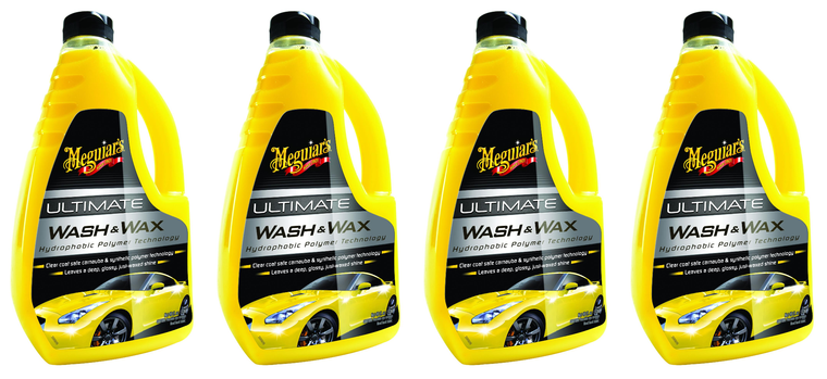 4x Meguiars Ultimate Liquid Car Wash And Wax | 48oz Jug, With Carnauba/ Polymer Wax