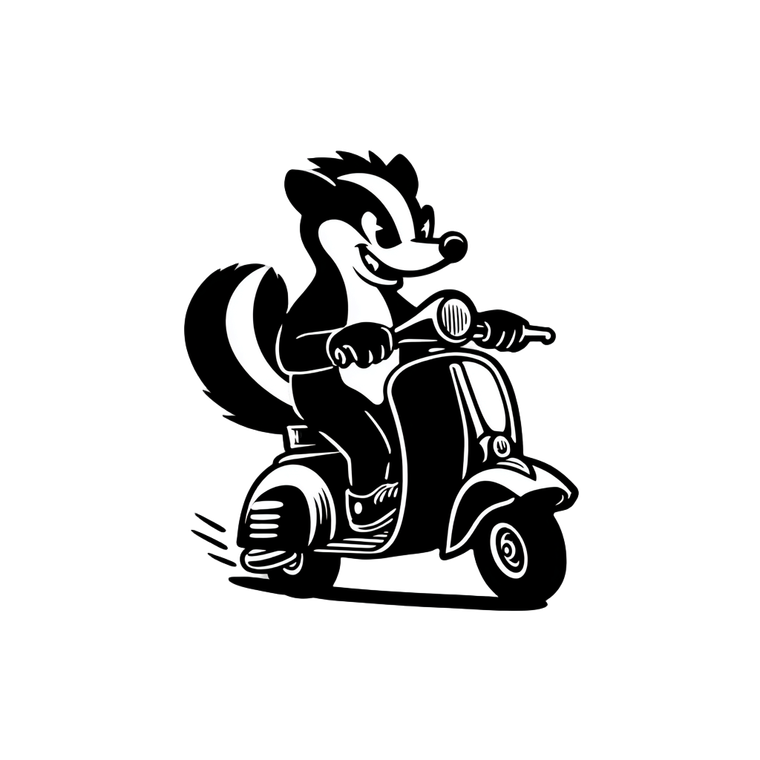 Punk Rock Skunk Vinyl Car Decal Sticker – Waterproof & UV-Resistant 3.4133333333333336"