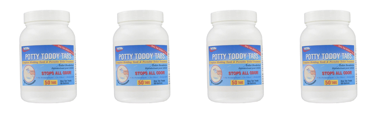 4x Valterra Potty Toddy 50 | Odor-Free Tank Treatment | 50 Tablets