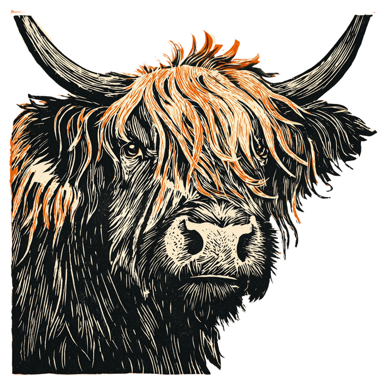 Highland Cow Ghost Vinyl Car Decal Sticker – Waterproof & UV-Resistant 6.826666666666667"