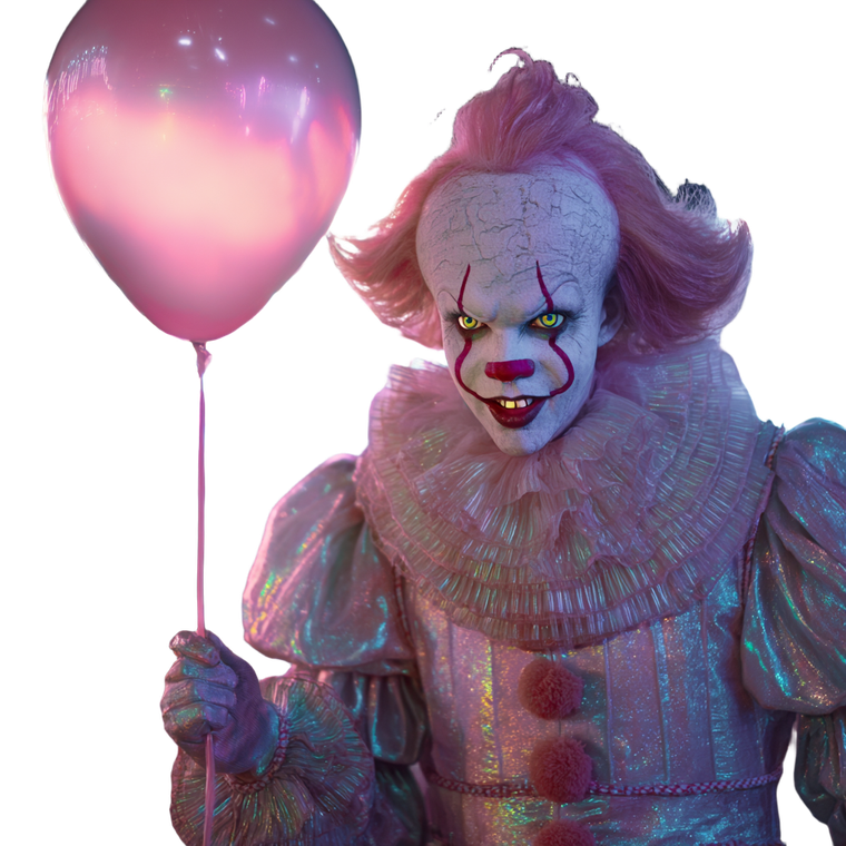 Iridescent Pennywise Vinyl Car Decal Sticker – Waterproof & UV-Resistant 3.4133333333333336"