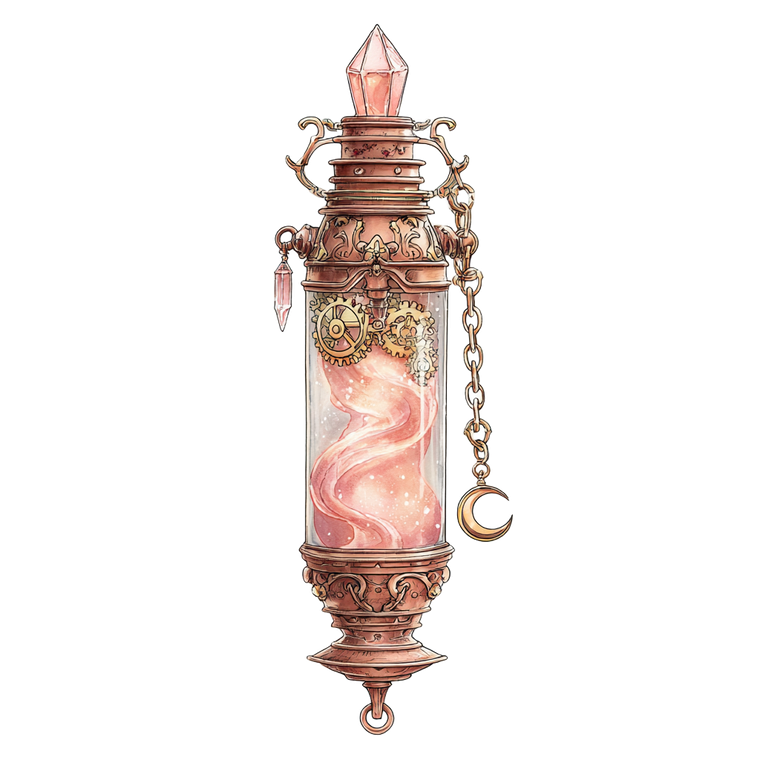 Steampunk Potion Vial Vinyl Car Decal Sticker – Waterproof & UV-Resistant 3.4133333333333336"