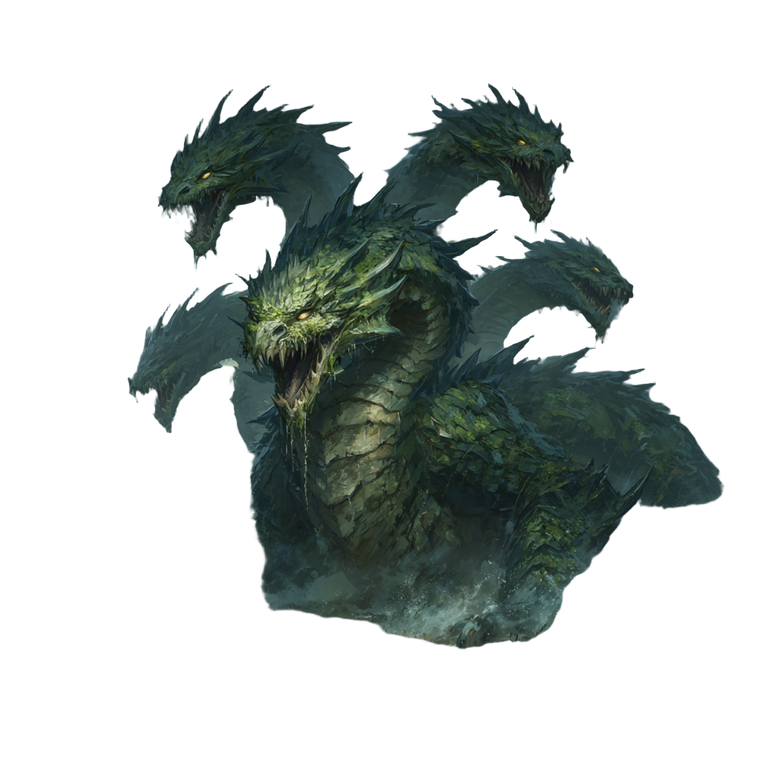 Fantasy Hydra Illustration V2 Vinyl Car Decal Sticker – Waterproof & UV-Resistant 6.826666666666667"