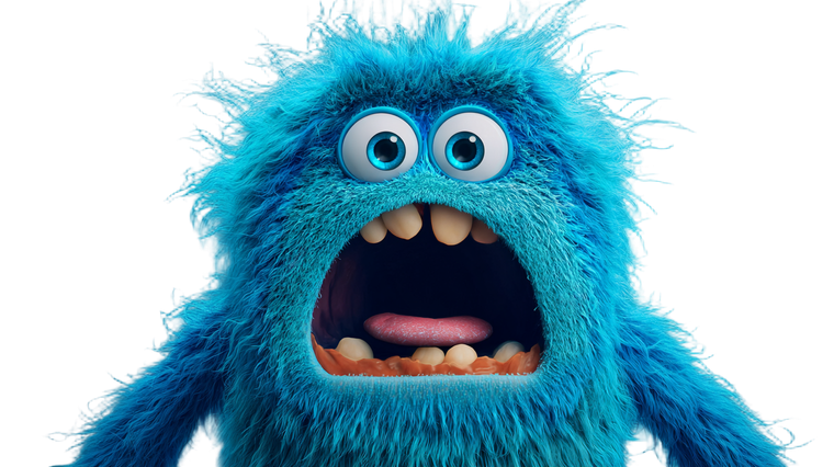 Colorful Furry Monster V4 Vinyl Car Decal Sticker – Waterproof & UV-Resistant 5.4