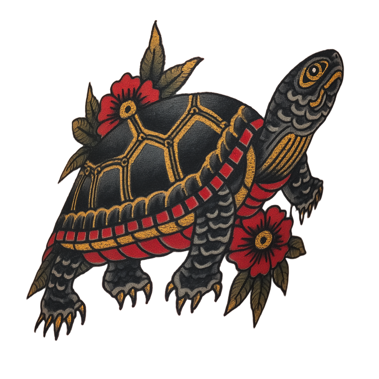 Sailor Jerry Turtle Vinyl Car Decal Sticker – Waterproof & UV-Resistant 6.826666666666667"
