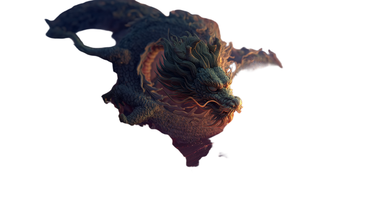 Chinese Dragon Volcano Vinyl Car Decal Sticker – Waterproof & UV-Resistant 2.72"