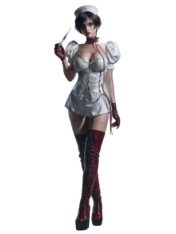 Zombie Nurse V2 Vinyl Car Decal Sticker – Waterproof & UV-Resistant 8.213333333333333"