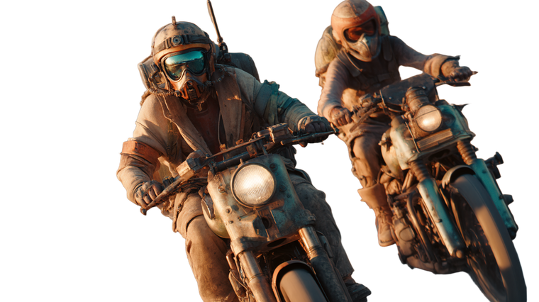 Post-Apocalyptic Bikers Vinyl Car Decal Sticker – Waterproof & UV-Resistant 2.72"
