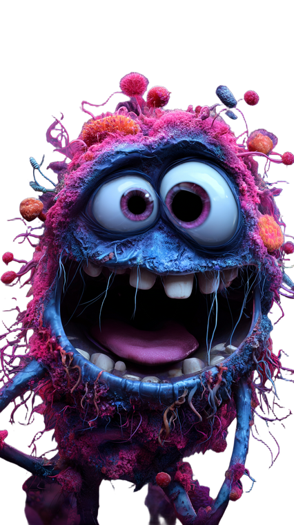 Microbiome Character Vinyl Car Decal Sticker – Waterproof & UV-Resistant 4.8533333333333335"