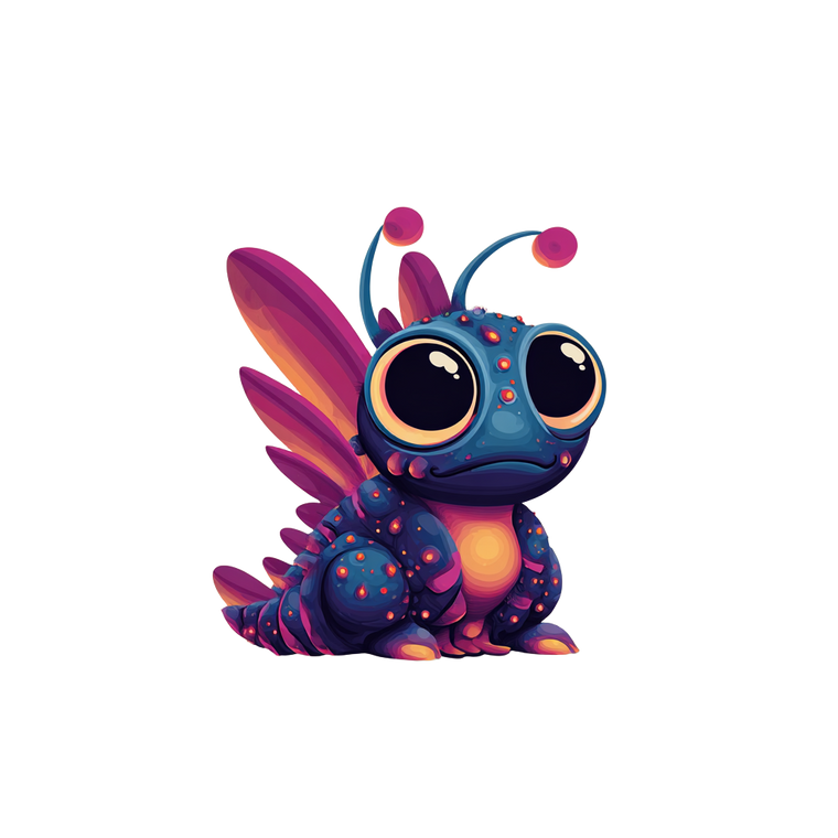 Cute Creature Vector Vinyl Car Decal Sticker – Waterproof & UV-Resistant 3.4133333333333336"