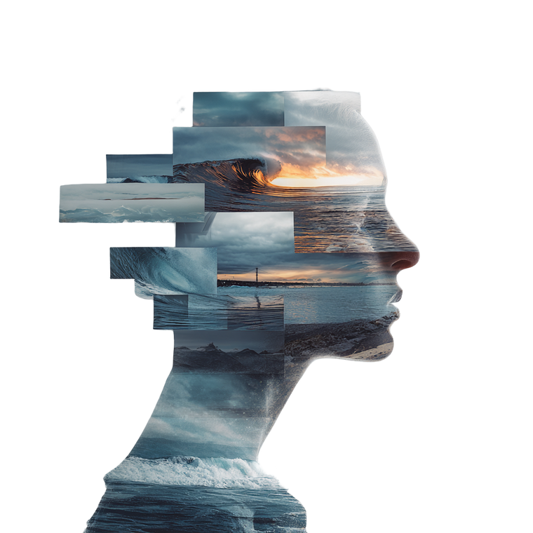 Translucent Dreamscape Head V2 Vinyl Car Decal Sticker – Waterproof & UV-Resistant 6.826666666666667"