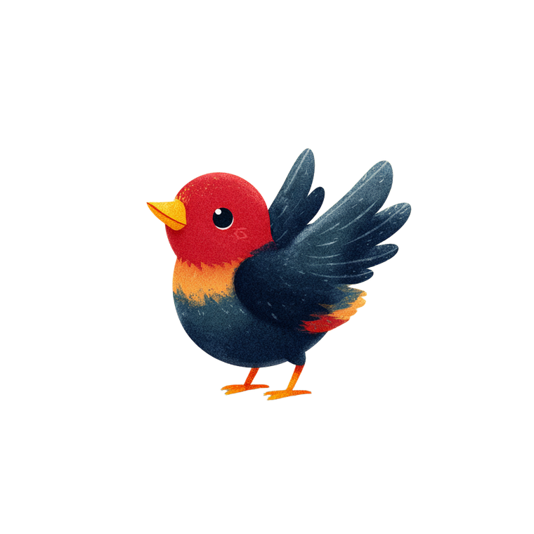 Charming Cartoon Bird Vinyl Car Decal Sticker – Waterproof & UV-Resistant 3.4133333333333336"