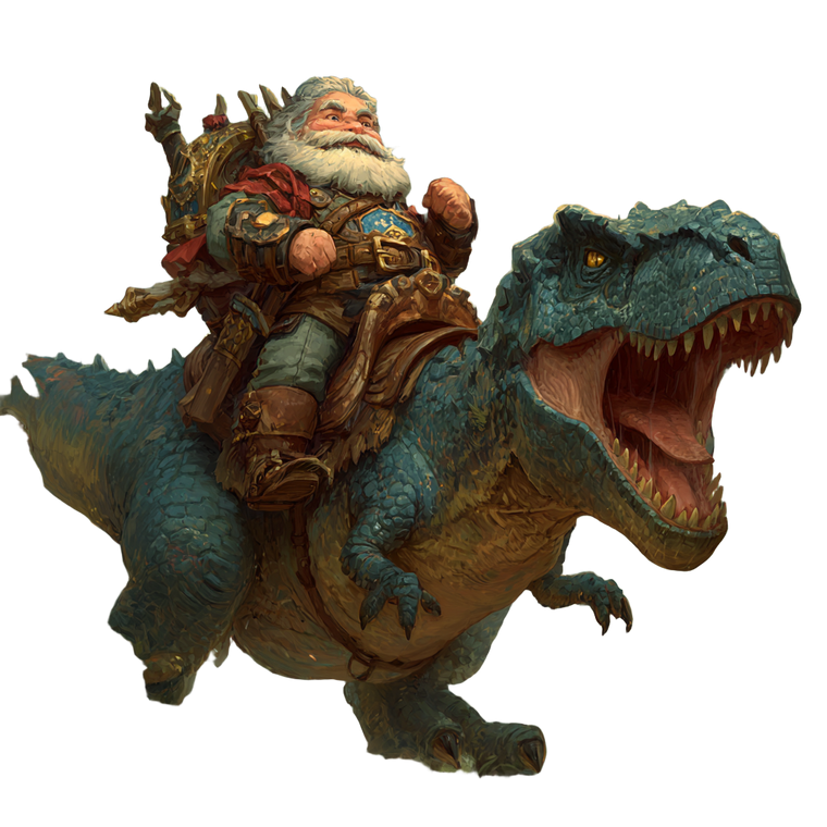 Dwarf On T-Rex Vinyl Car Decal Sticker – Waterproof & UV-Resistant 3.4133333333333336"
