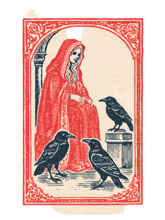 Undead Crow Mother V2 Vinyl Car Decal Sticker – Waterproof & UV-Resistant 8.213333333333333"