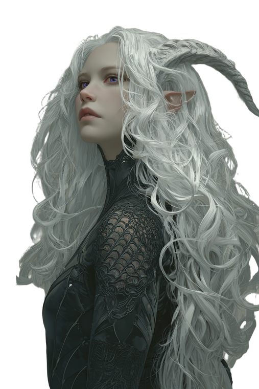 Elven Sci-Fi Woman Vinyl Car Decal Sticker – Waterproof & UV-Resistant 4.4