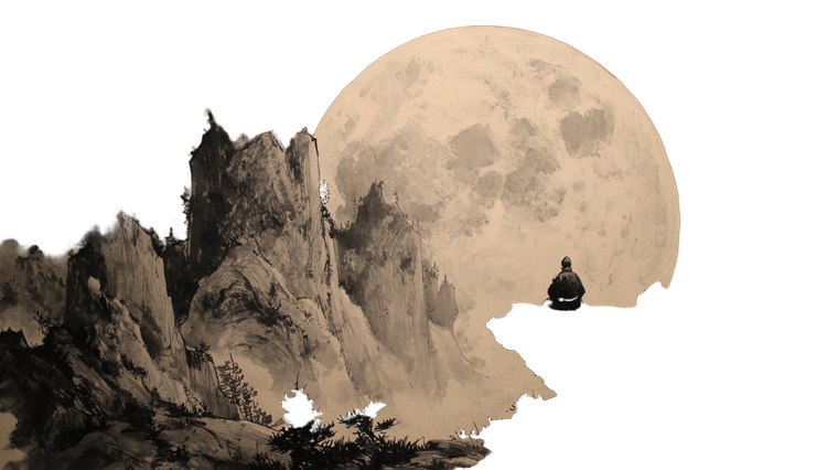 Zen Moon Gaze Vinyl Car Decal Sticker – Waterproof & UV-Resistant 2.72"