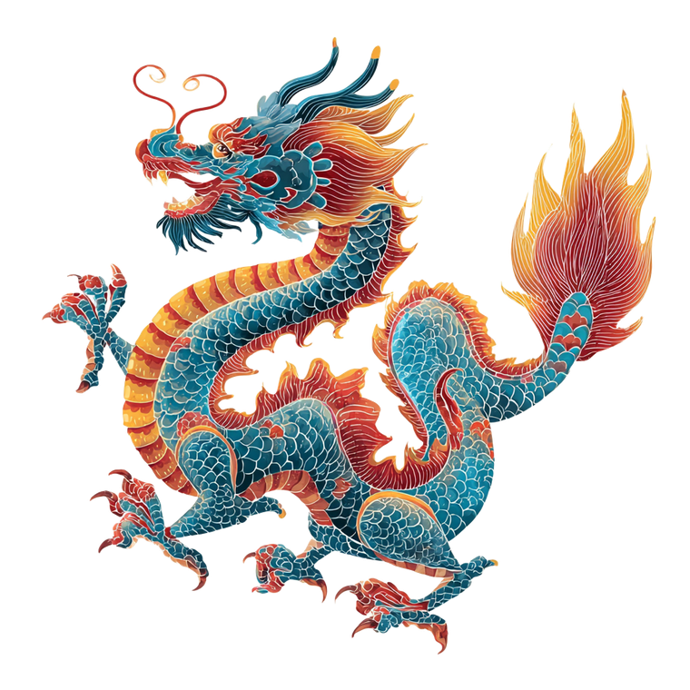 Chinese Dragon V24 Vinyl Car Decal Sticker – Waterproof & UV-Resistant 6.826666666666667"