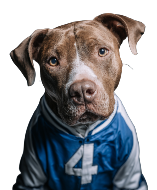 Pit Bull In Jumpsuit Vinyl Car Decal Sticker – Waterproof & UV-Resistant 8.0"