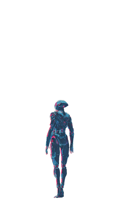Neon Cyborg Poster Vinyl Car Decal Sticker – Waterproof & UV-Resistant 9.706666666666667"
