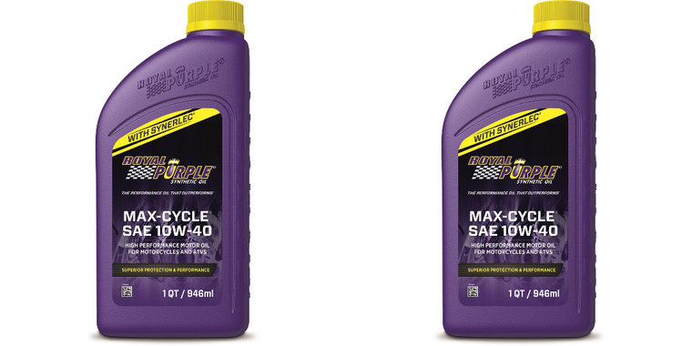 2x Royal Purple Max-Cycle 10W40 Synthetic Motorcycle Oil | Superior Shear Stability & Oxidation Resistance