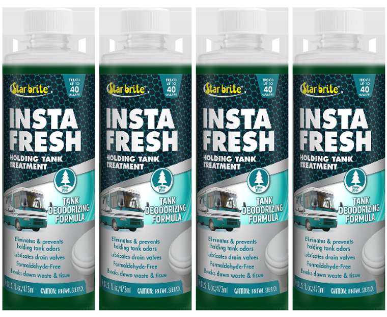 4x No More Tank Odors! Star Brite Instafresh Waste Tank Treatment | 8oz Bottle | Pine Scent | 4 Pack