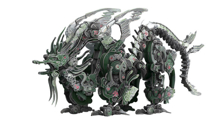 Dragon Mecha Fusion V3 Vinyl Car Decal Sticker – Waterproof & UV-Resistant 2.72"