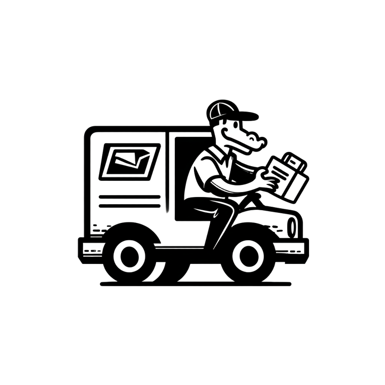 Mail Gator Logo Vinyl Car Decal Sticker – Waterproof & UV-Resistant 3.4133333333333336"