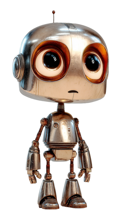 Cute Cartoon Robot V6 Vinyl Car Decal Sticker – Waterproof & UV-Resistant 4.8533333333333335"