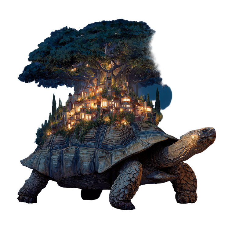 Giant Tortoise City Vinyl Car Decal Sticker – Waterproof & UV-Resistant 6.826666666666667"