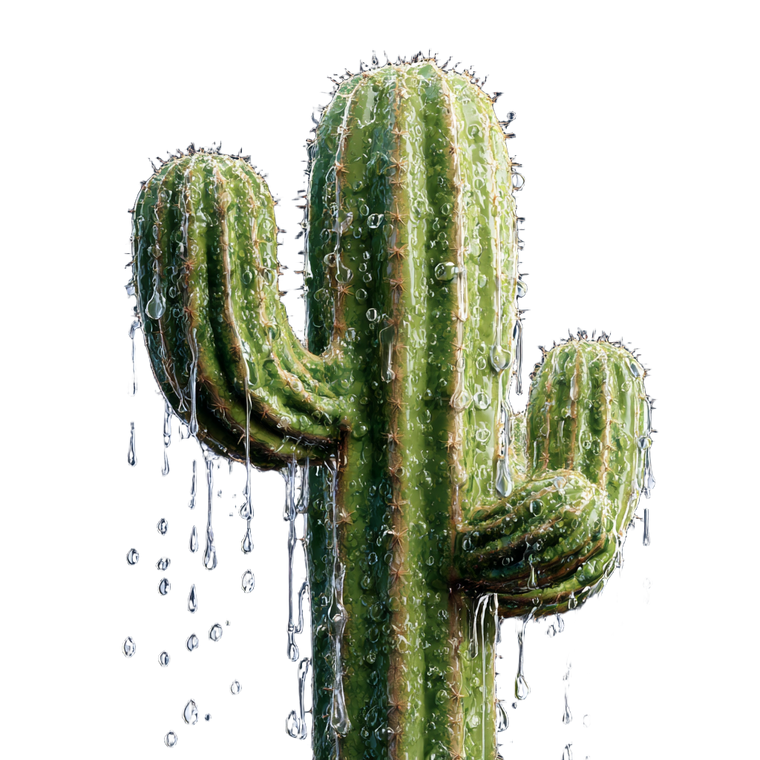 Sweating Cactus Vinyl Car Decal Sticker – Waterproof & UV-Resistant 6.826666666666667"