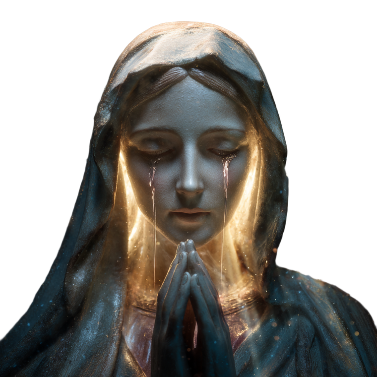 Mother Mary Praying V2 Vinyl Car Decal Sticker – Waterproof & UV-Resistant 6.826666666666667"