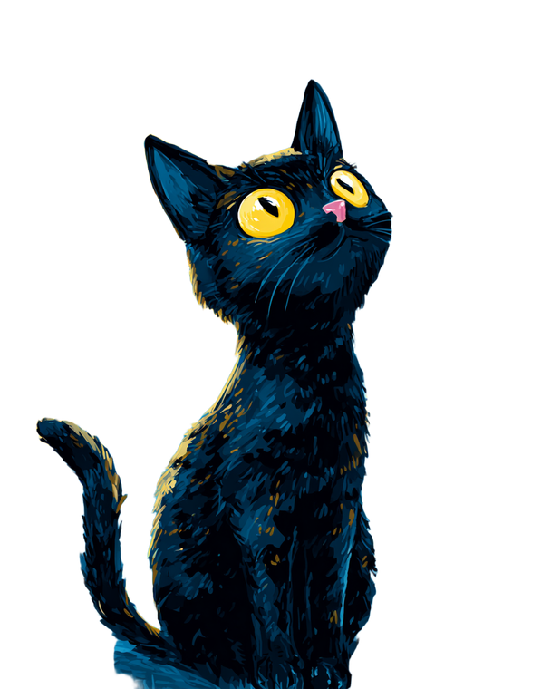 Starry Night Kitten Vinyl Car Decal Sticker – Waterproof & UV-Resistant 4.0"