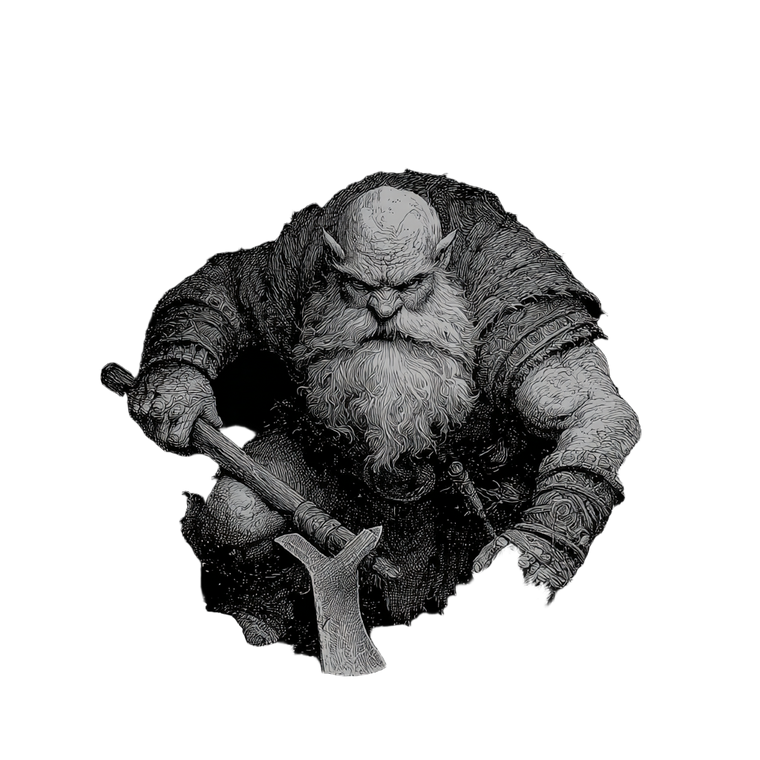 Demonic Fantasy Dwarf Vinyl Car Decal Sticker – Waterproof & UV-Resistant 3.4133333333333336"