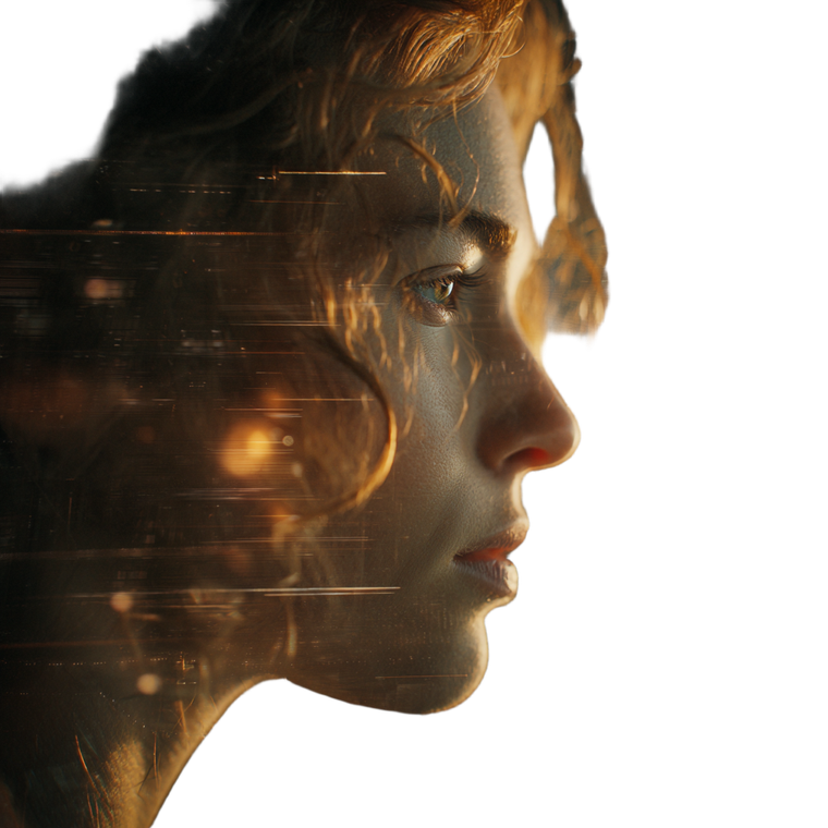 Dreamy Ai Portrait Vinyl Car Decal Sticker – Waterproof & UV-Resistant 3.4133333333333336"