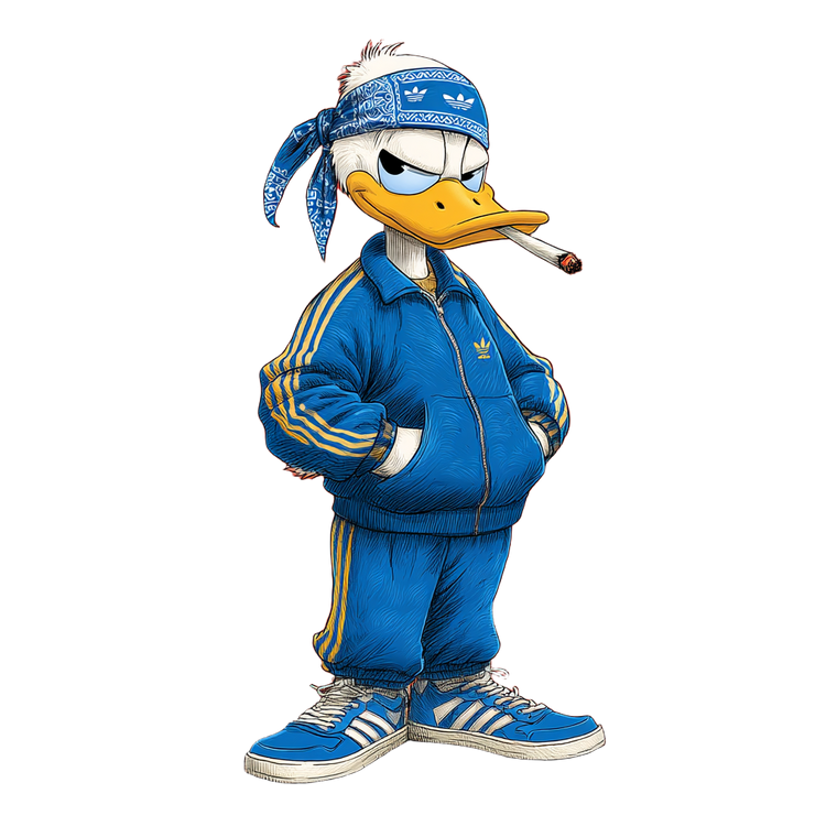 Donal Duck Smoking Vinyl Car Decal Sticker – Waterproof & UV-Resistant 6.826666666666667"