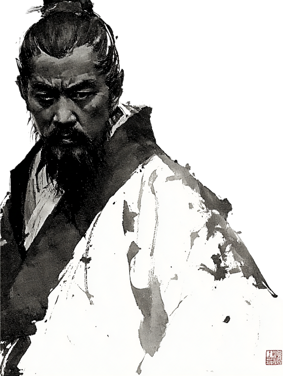 Sun Tzu Portrait V3 Vinyl Car Decal Sticker – Waterproof & UV-Resistant 8.213333333333333"