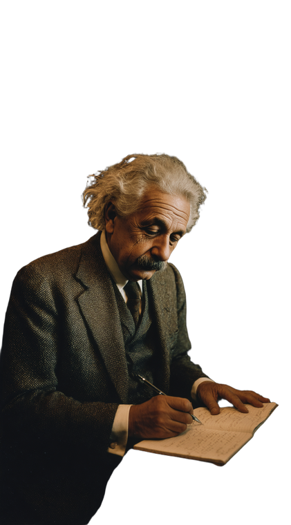 Einstein Writing V2 Vinyl Car Decal Sticker – Waterproof & UV-Resistant 9.813333333333333"