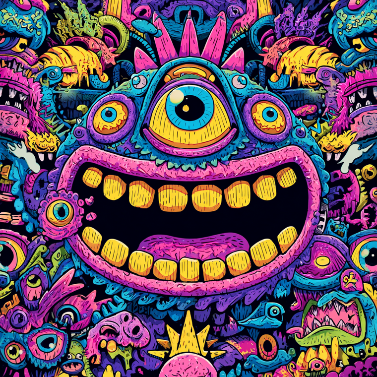 Trippy Pory Vinyl Car Decal Sticker – Waterproof & UV-Resistant 6.826666666666667"