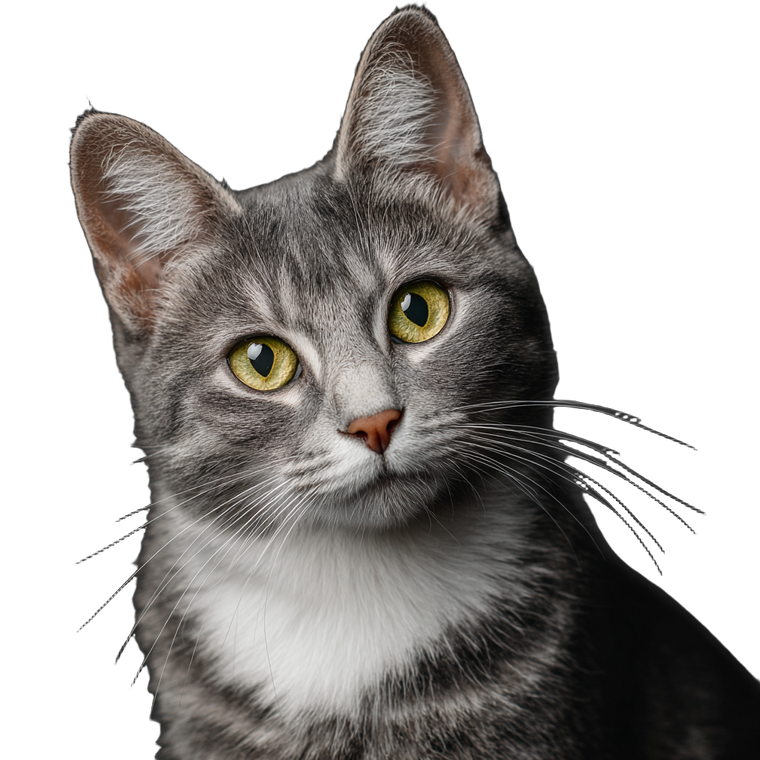 Simple Cat Portrait Vinyl Car Decal Sticker – Waterproof & UV-Resistant 3.4133333333333336"