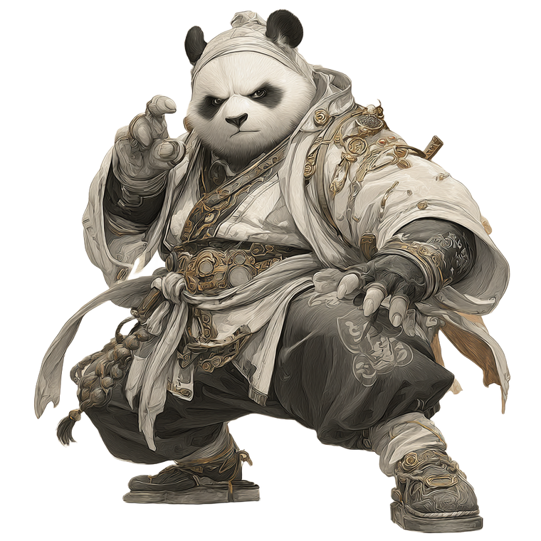 Ai Panda Warrior Vinyl Car Decal Sticker – Waterproof & UV-Resistant 6.826666666666667"