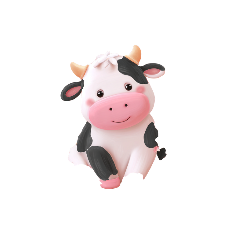 Cartoon Pink Cow Vinyl Car Decal Sticker – Waterproof & UV-Resistant 6.826666666666667"