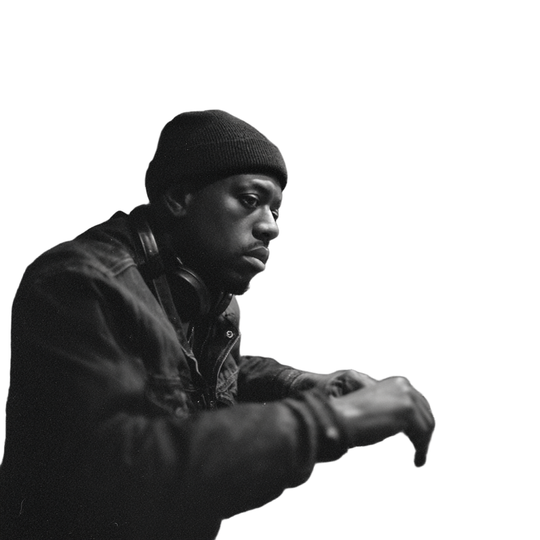 Hip-Hop Producer Vinyl Car Decal Sticker – Waterproof & UV-Resistant 6.826666666666667"